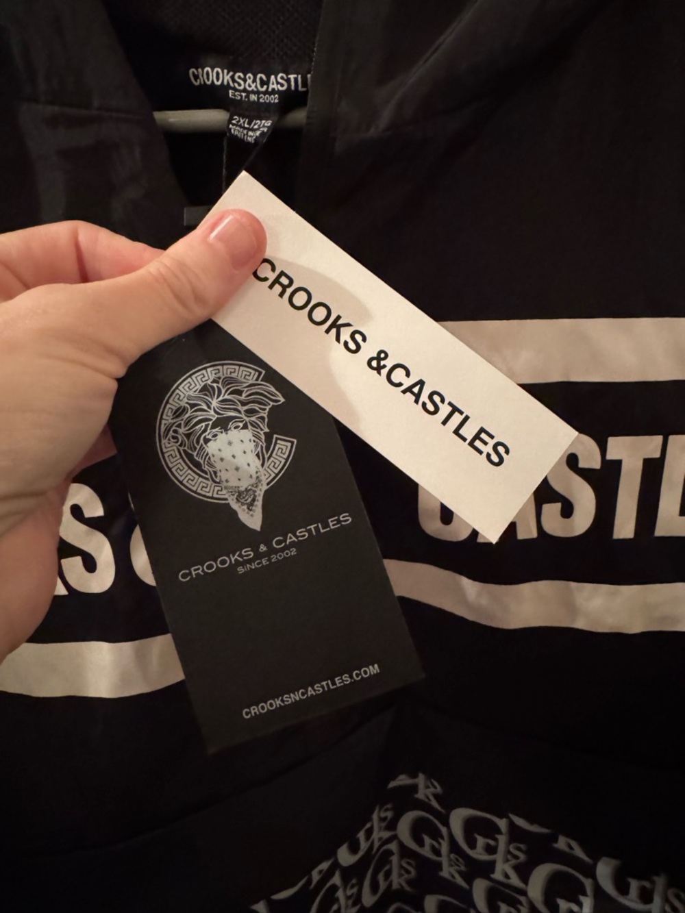 Crooks & Castles Lux Monogram half-zip windbreaker jacket - Picture 4 of 4